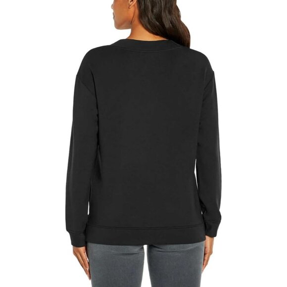 Orvis Women's V-Neck Dropped Shoulders Sweatshirt, Small, Black - Picture 3 of 11
